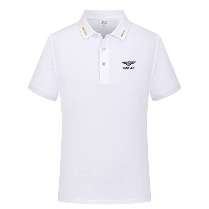 宾利标志短袖t恤男女4s店工装汽修翻领polo衫工作衣服可定制车标