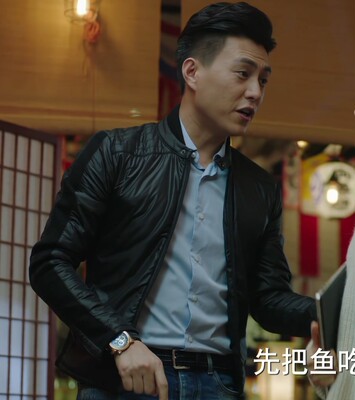 靳东同款衣服2025春秋季新款韩版修身男士休闲撞色短款夹克外套潮