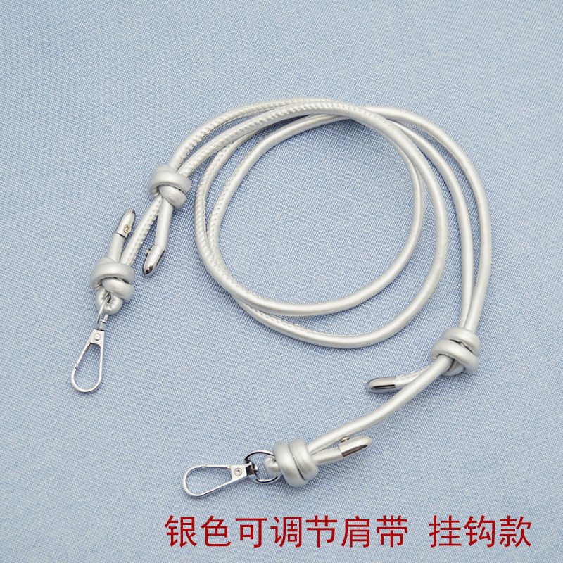 银色可调节包包肩带 包配件单肩斜挎包带替换带 长度可调耐用肩带图片