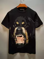 Trendy European and American Style Instagram Fashion Dog Head Pure Cotton Loose Short-Sleeve Student Clothing Couple's Women's T-Shirt Men's Short-Sleeve Trendy Brand Summer