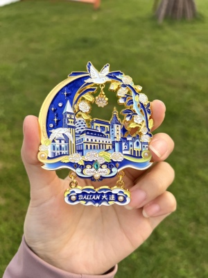 大连AR金属磁吸冰箱贴旅游景点纪念品文创伴手礼送朋友送闺蜜礼物