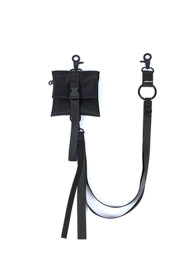 MEDKAI挂脖硬币包零钱袋卡包嘻哈街潮男配饰裤链尼龙布迷你钥匙包