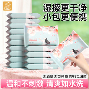 私处湿巾纸小包装便携式房事后清洁可擦私密处男女通用私护湿纸巾
