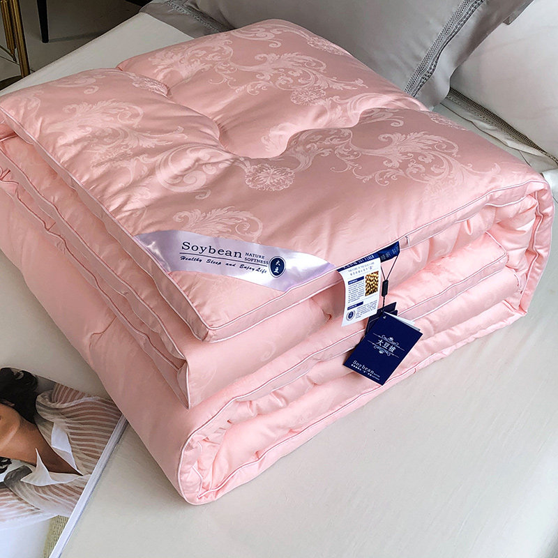 全棉大豆纤维被提花加厚冬被被子被芯春秋被纯棉保暖二合一子母被,床上用品,化纤被,淘宝优惠券,粉丝福利购,淘宝优惠卷