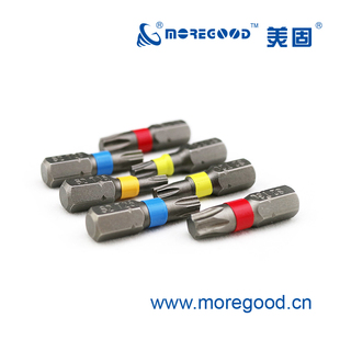 美固Torx梅花槽高强度彩圈螺丝批头长寿命电动螺丝刀头1/4内六角