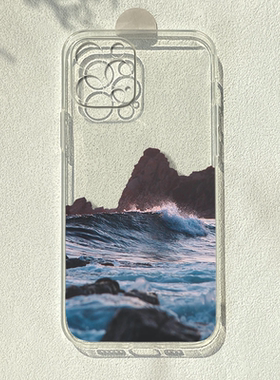 风景画适用苹果13/14华为小米11OPPO荣耀vivox60一加9r透明手机壳