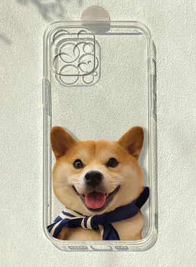 柴犬狗适用苹果16promax华为p70/nova9小米12荣耀100/200一加9透明13手机壳