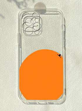 简约甜橙适用iPhone15promax手机壳苹果14plus创意13mini小众12华为p60art透明mate50e防摔xs/xr一加11三星s8