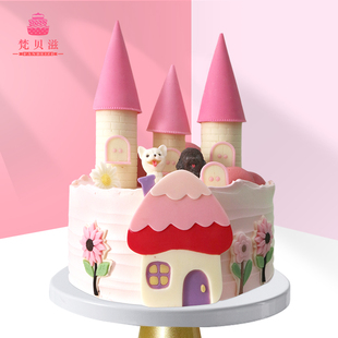 巧克力小熊小狗蛋糕装饰卡通儿童配件食用网红城堡生日插件甜品