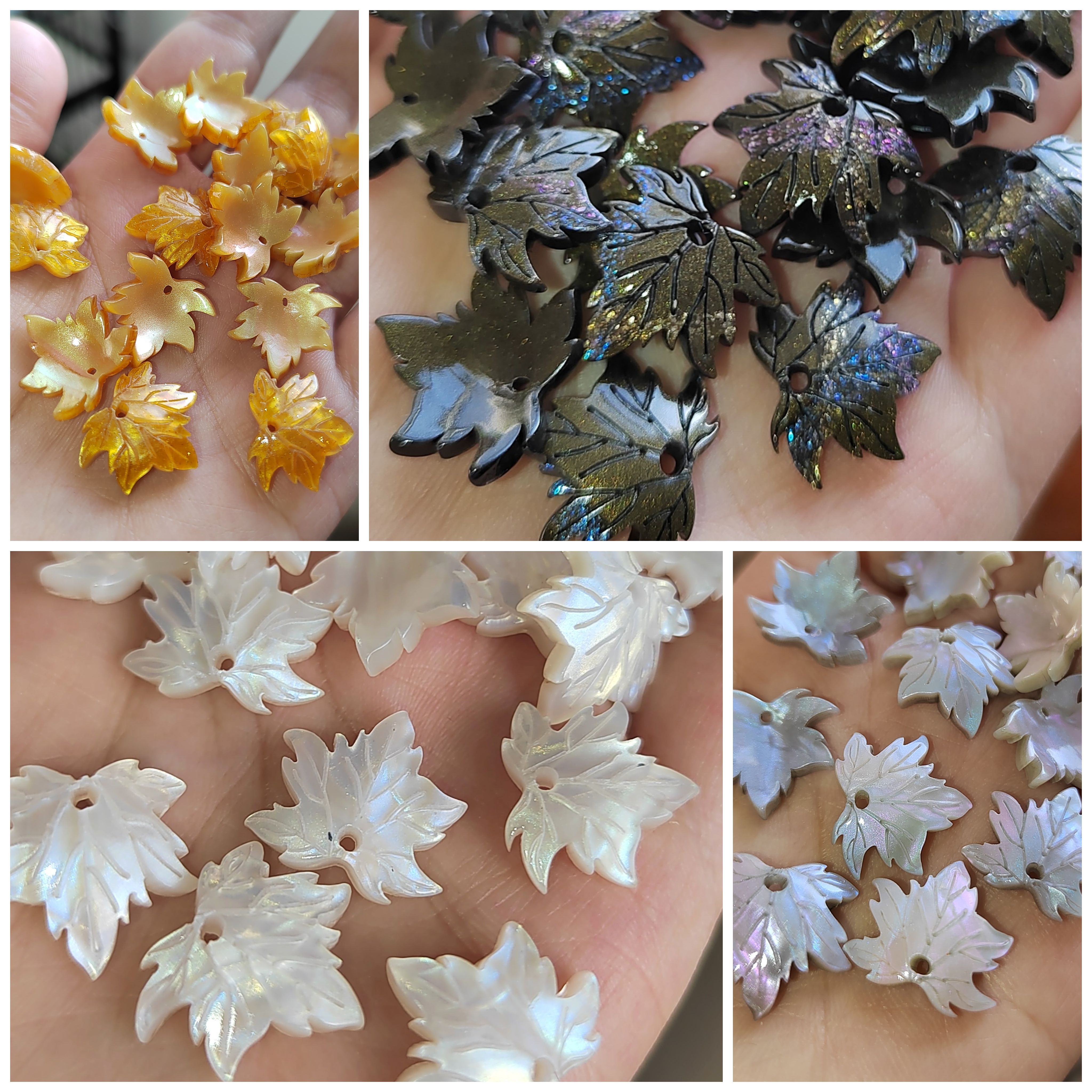 16*17mm 醋酸立体小枫叶 枫树叶 手工diy头饰品串珠手链配件材料