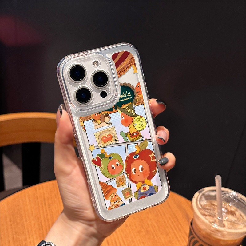 适用苹果17手机壳iphone17promax油画可爱星星人16promax女生15卡通14新款13透明plus个性12软硅胶11超薄外壳