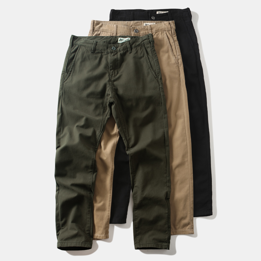 阿美咔叽工装长裤休闲复古直筒