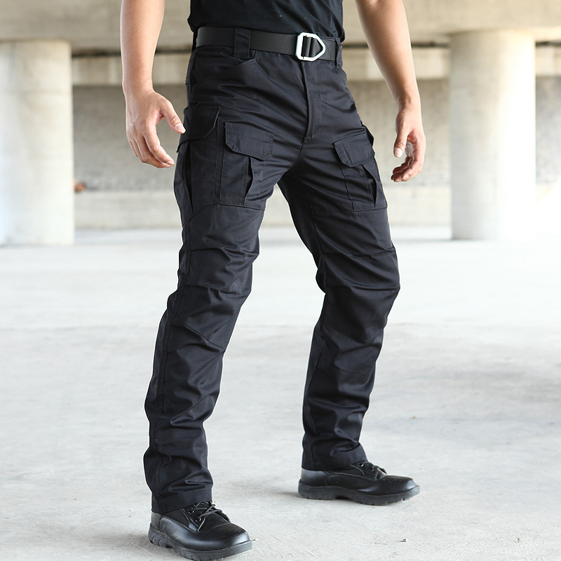 户外冲锋宽松直筒多口袋工装裤