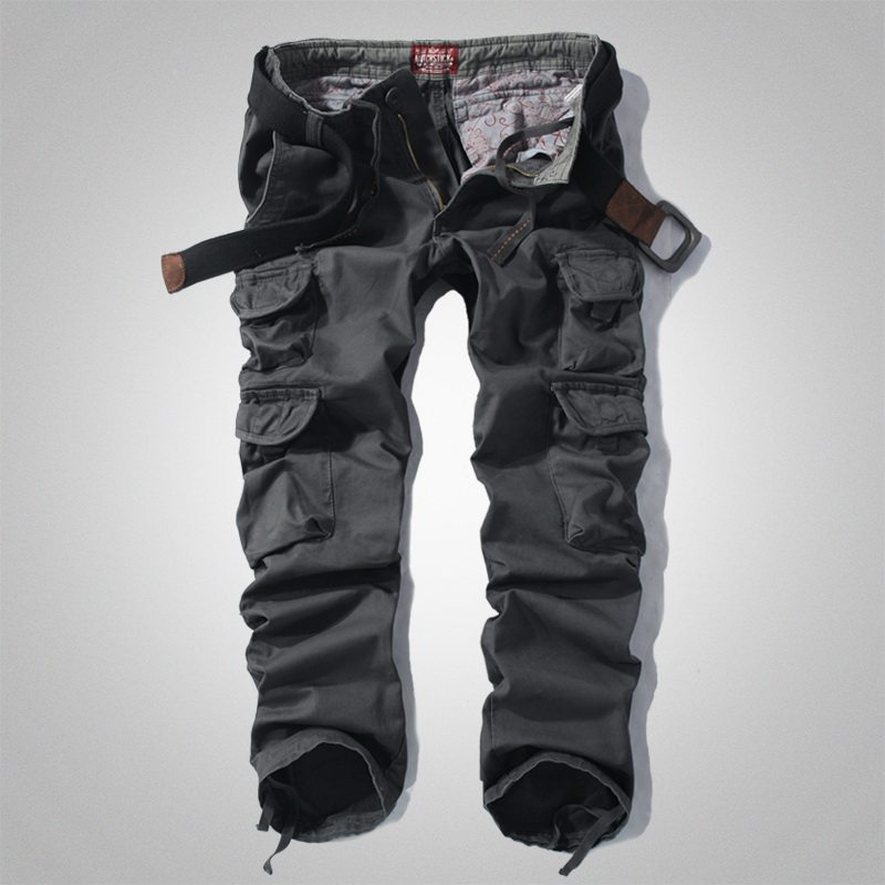 美式重磅cargo多口袋工装裤男长裤子宽松直筒休闲加厚户外潮大码