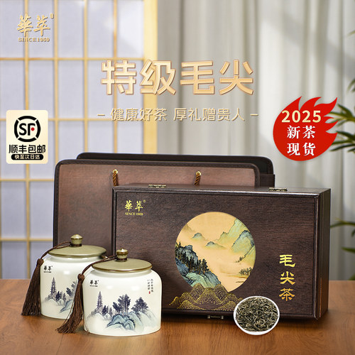 新疆包邮【顺丰】A毛尖茶叶礼盒装高山春茶绿茶节日送礼长辈