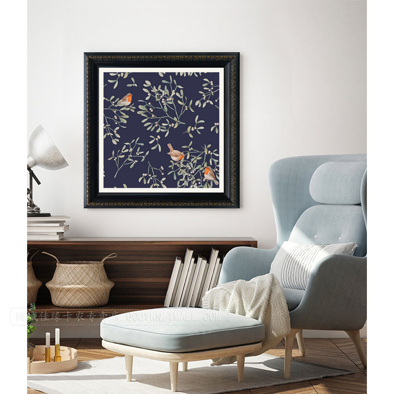 卡农2023法式中古新品客厅沙发背景墙装饰画玄关餐厅挂画样品房画