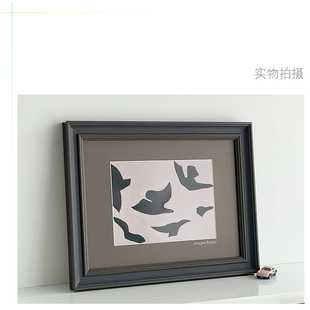 小众复古书房装饰画Georges Braque抽象画大雁 个性复古刻字装裱