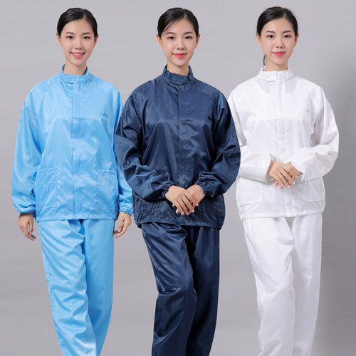 分体防尘服无尘服电子厂工作服防静电带帽喷漆服分体式食品洁净服