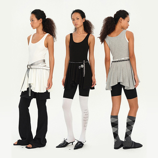 MovingMovingMoving 5/16 20:00 芭蕾风不规则下摆长款背心吊带