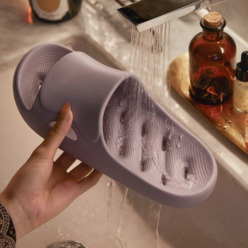 快鹿浴室漏水防滑贴片凉拖鞋女新款家居家用室内情侣洗澡拖鞋男士