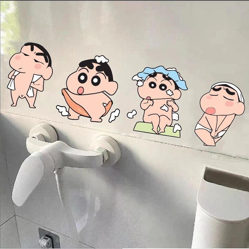 蜡笔小新卡通防水马桶贴