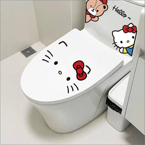 HelloKitty防水自粘马桶贴