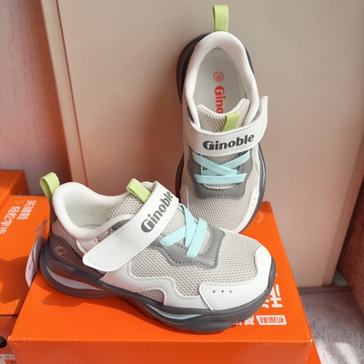 基诺浦机能鞋26夏款双网透气眼学步鞋男女童软底轻薄运动鞋休闲鞋