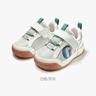 基诺浦机能鞋冬季薄绒加绒棉鞋面包鞋皮面防水学步鞋1820 1811