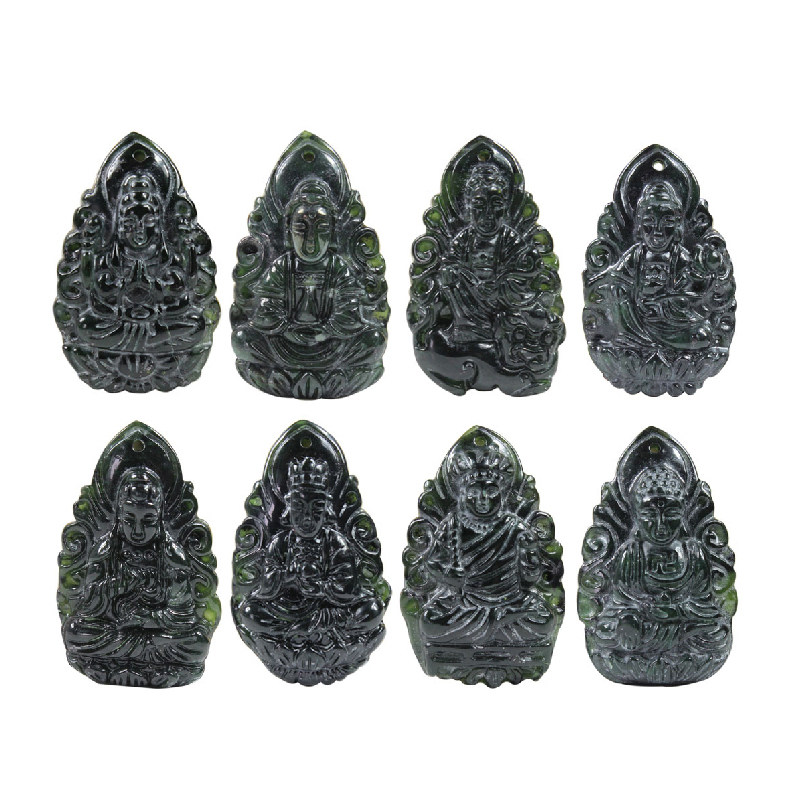 星座缘 岫玉虚空藏本命佛属牛虎 文殊普贤佛像不动尊菩萨阿弥陀佛
