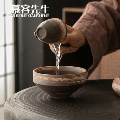 粗陶茶洗杯洗陶瓷花器花插