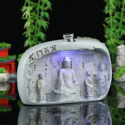 河南洛阳龙门石窟冰箱贴文创夜灯特色立体浮雕磁冰箱贴工艺纪念品