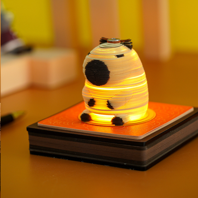 3D纸雕卡皮巴拉立体便签本艺术品手撕台日历高颜值可爱便利