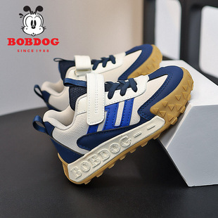 巴布豆男童鞋子秋冬款防水儿童阿甘鞋软底防滑女孩休闲百搭跑步鞋