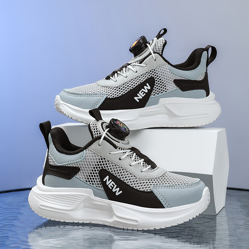 ABC SHIELD男童运动鞋夏季款单网面儿童跑步鞋中大童软底跑步网鞋