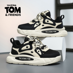 汤姆猫男童运动鞋春秋款网面儿童跑步减震轻便软底超轻女孩时尚鞋