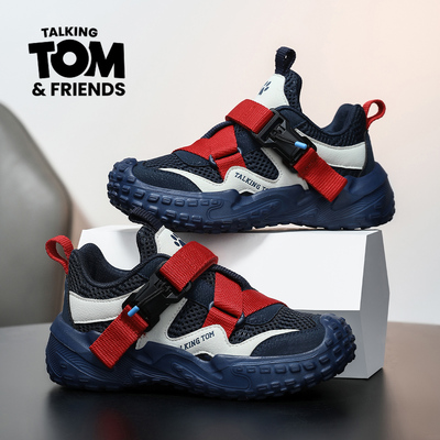 汤姆猫儿童春秋透气防滑跑步鞋