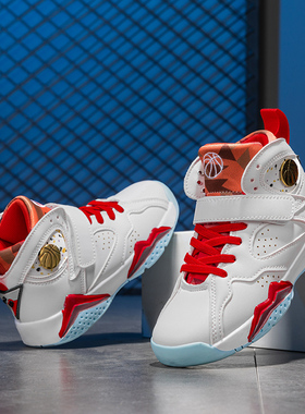 品牌童鞋男童篮球鞋2026年新款春秋白色儿童运动鞋网面中大童网鞋