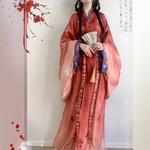 汉服女2026新款o服战国袍拖尾交领复原款超仙日常秋冬套装