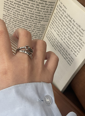 乔治姐姐/编织双层尾戒女戒指高级感轻奢小众设计复古做旧开口