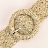 腰带女士装 饰配裙子文艺风休闲百搭秋冬亚麻编织度假风宽皮带腰封