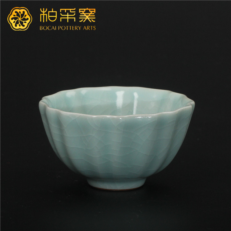 柏采窑停产豆青釉雅意杯BR-116全手工汝窑茶杯汝瓷主人杯陶瓷茶具,餐饮具,茶杯,淘宝优惠券,粉丝福利购,淘宝优惠卷