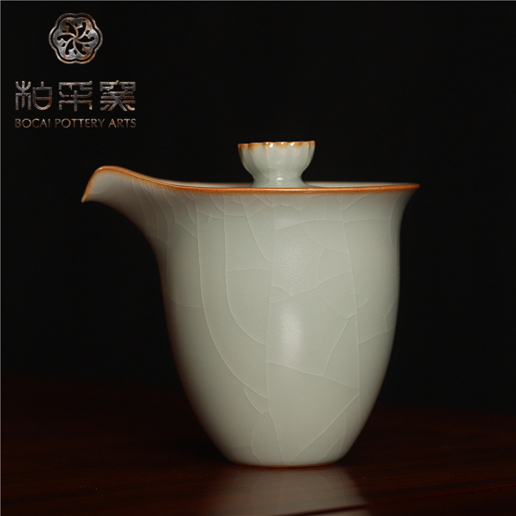 官方正品 柏采汝窑手抓壶CB-107E三代冬青茶壶陶瓷复古茶具礼盒装