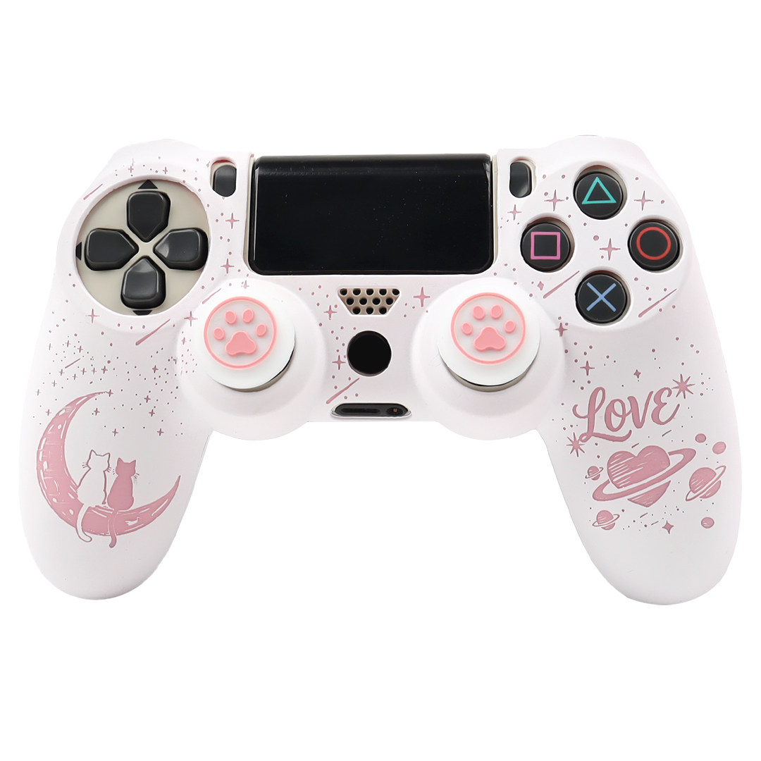 PS4 PS5 手柄套 月亮猫手柄保护套 防滑防摔硅胶套