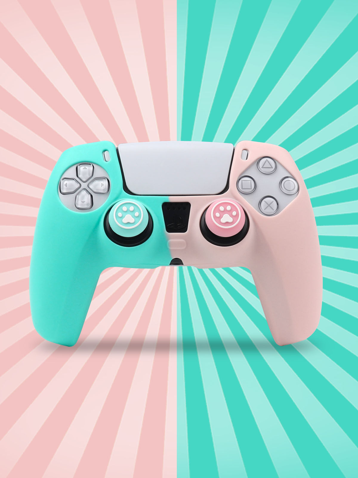 새로운 PS5PS4 핸들 보호 커버 부드러운 실리콘 미끄럼 방지 PLAYSTATION5 PS4 고양이 발톱 로커 캡 증가