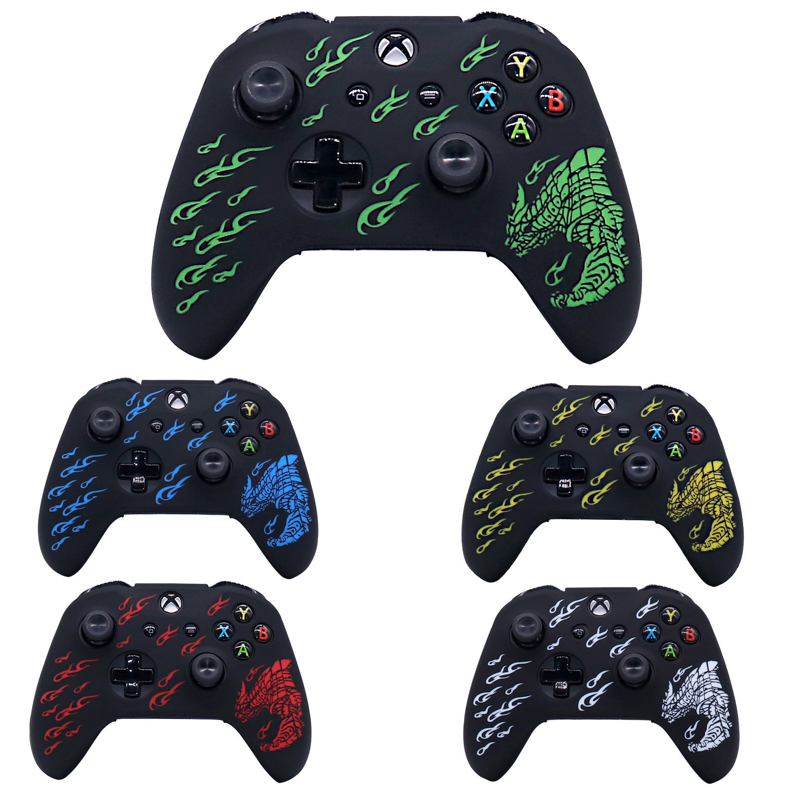 Xbox ones游戏手柄硅胶套xbox怪物猎人手柄保护壳xone手柄套防摔