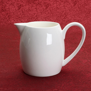 博达奶缸 异形咖啡具配套奶杯 纯白骨瓷透明 高档骨质瓷陶瓷580ml