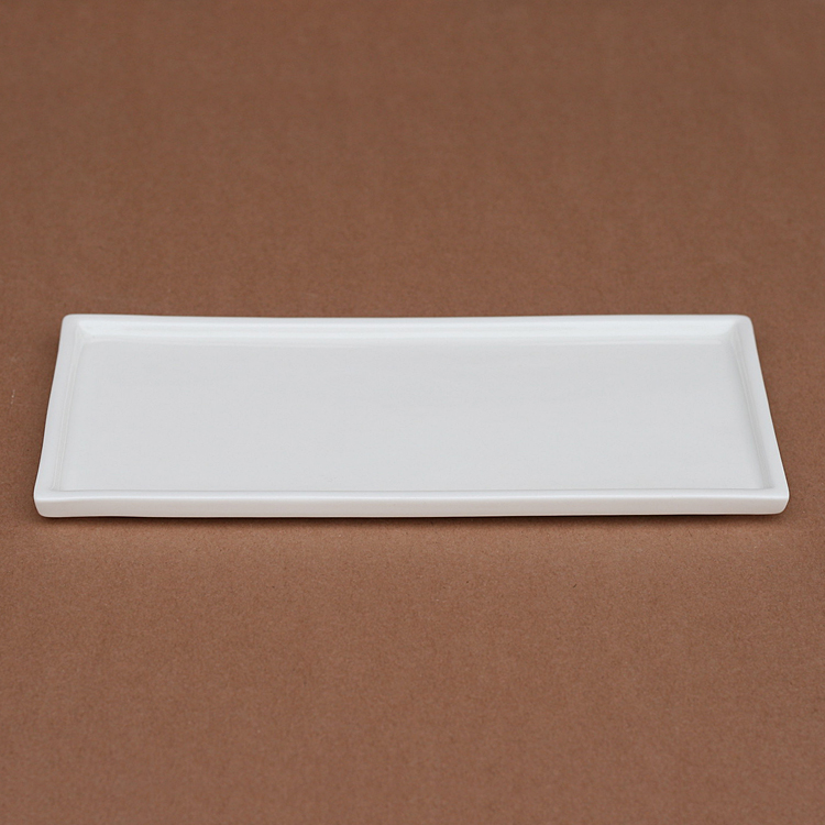香奈2512长方托盘 异形盘 唐山骨瓷纯白色骨质瓷透明出口