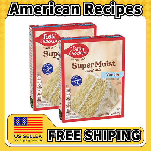 美国直邮Betty Crocker Super Moist巧克力柠檬香草蛋糕烘培粉2盒