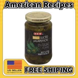 美国直邮HEB Sliced Mild Jalapenos 切片微辣墨西哥辣椒340g