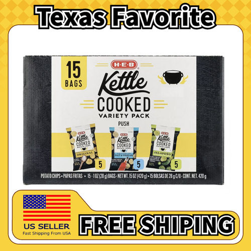 美国直邮HEB Kettle Cooked Potato Chips Variety Pack 混合薯片